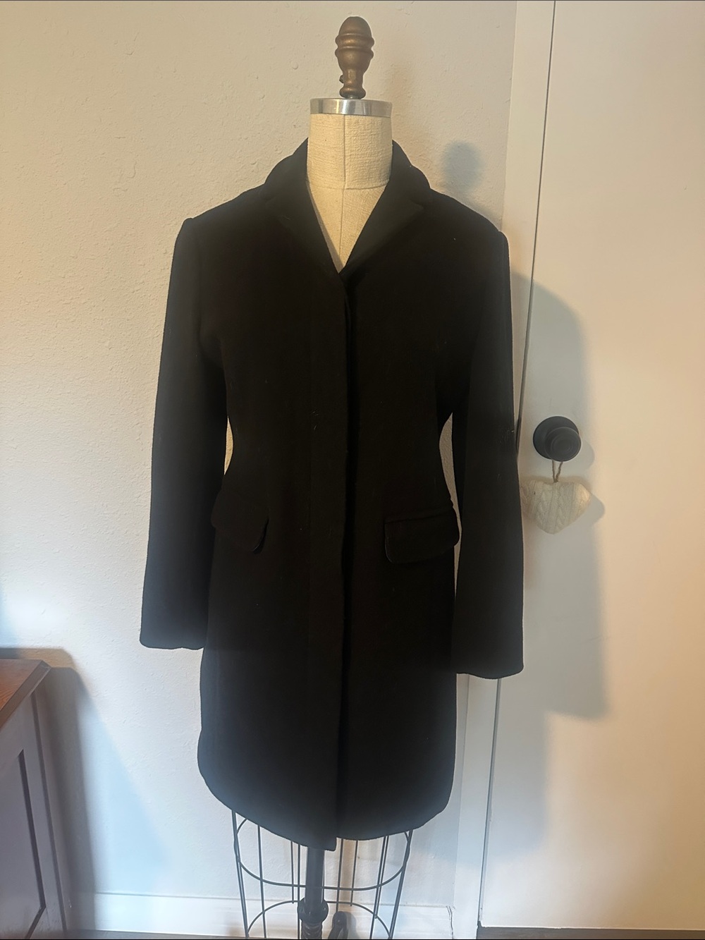 Vintage GAP Women's Black Single-Breasted Trench Coat